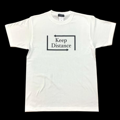 Eleven Nine / Tシャツ/ rogo /keep Distance /black ホワイト
