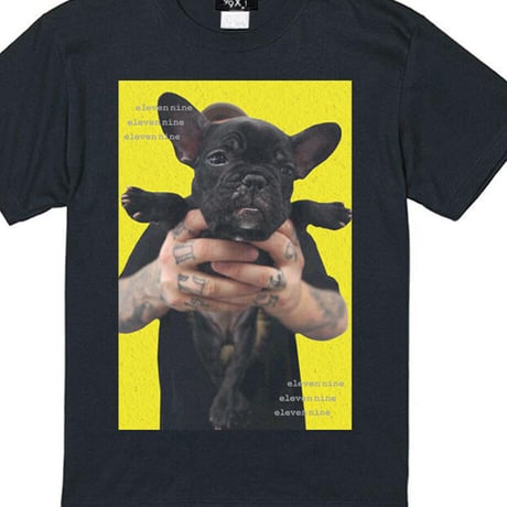 Eleven Nine / Tシャツ/Pug yellow/ブラック