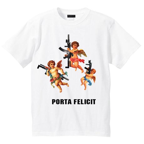 RARETE (ラルテ) 天使 gun Tシャツ ホワイト