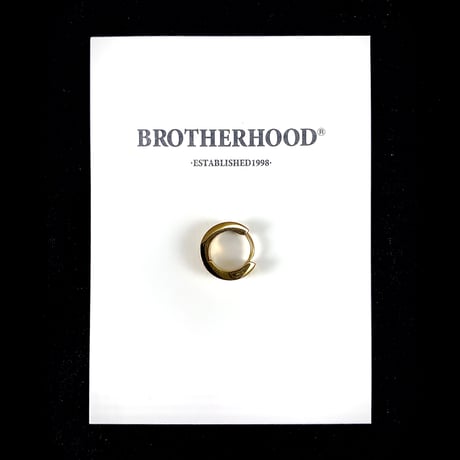 【BROTHERHOOD】サージカル ステンレス フラット フープピアス（UNISEX）
