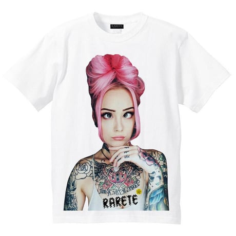 RARETE (ラルテ) girl　Eye　Tatoo　Tシャツ ホワイト