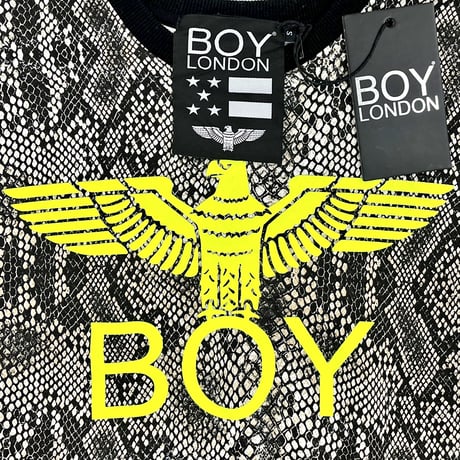 ボーイロンドン BOY LONDON イーグル ロゴ パンク 80年代ファッション 裏起毛 ドロップショルダー ショート丈 スウェット トレーナー