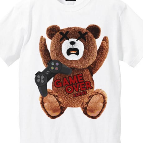 RARETE (ラルテ) GAME OVER !! テディベア Tシャツ ホワイト