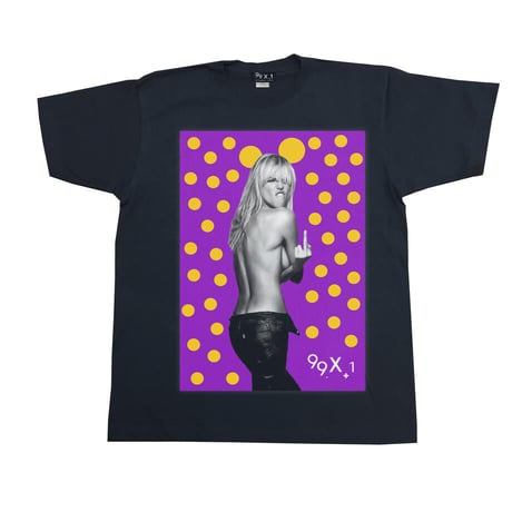Eleven Nine / Tシャツ/Purple Polka dot ブラック
