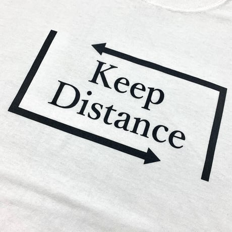 Eleven Nine / Tシャツ/ rogo /keep Distance /black ホワイト