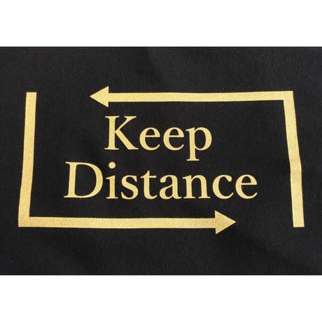 Eleven Nine / Tシャツ/ rogo /keep Distance /Gold ブラック