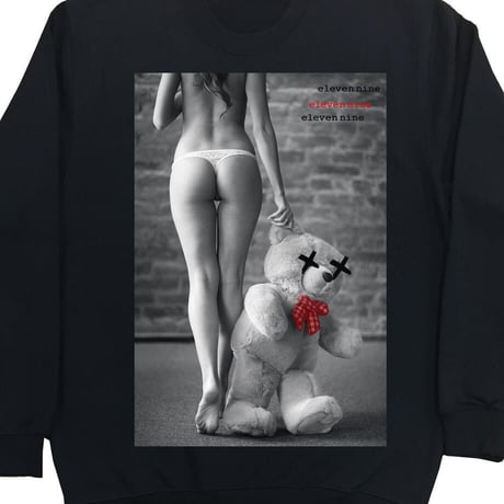 Eleven Nine / トレーナー/ Teddy bear walk/ブラック
