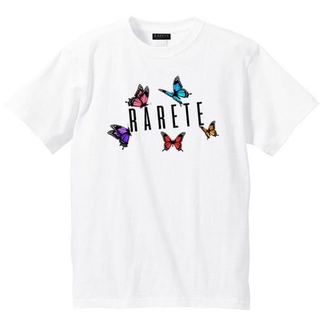 RARETE (ラルテ) 蝶々 Logo Tシャツ ホワイト