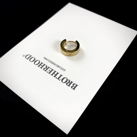 【BROTHERHOOD】サージカル ステンレス フラット フープピアス（UNISEX）