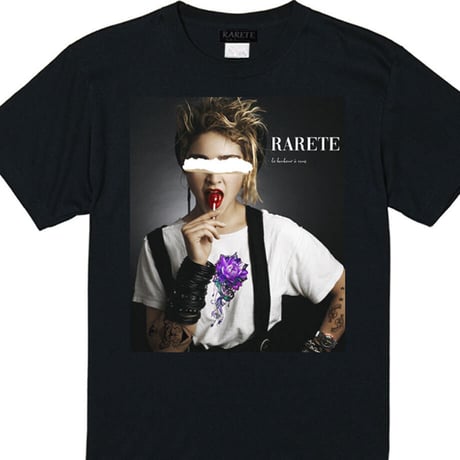 RARETE (ラルテ) md BLACK Flower Tシャツ ブラック