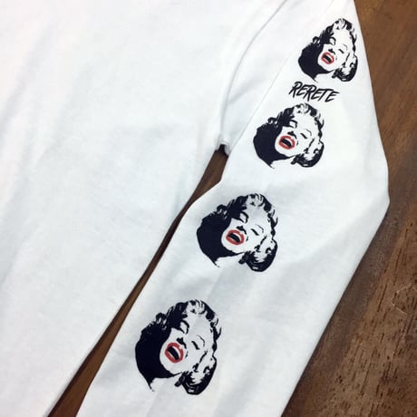 RARETE (ラルテ) マリリンモンロー シルエット ホワイト 長袖Tシャツ