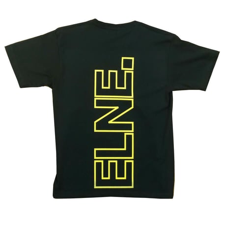 Eleven Nine / Tシャツ/yellow Rogo outline /ブラック
