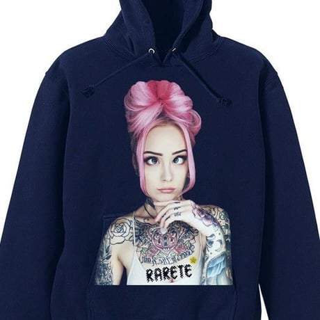 RARETE (ラルテ) 　girl　Eye　Tatoo　パーカーネイビー