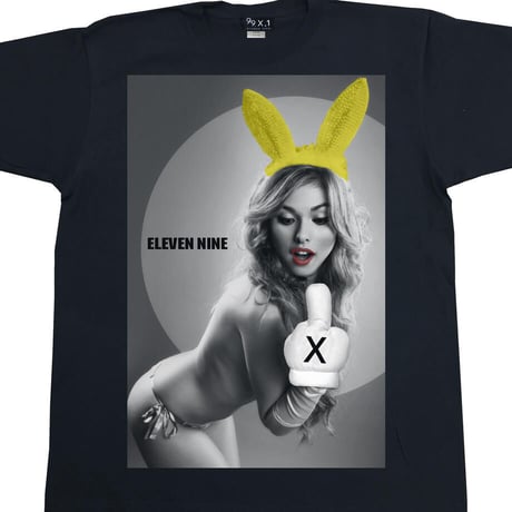 Eleven Nine / Tシャツ/ fuck/ bunny / ブラック