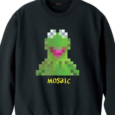 Eleven Nine / トレーナー/ Frog mosaic /ブラック