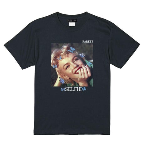 RARETE (ラルテ) Selfie 蝶々 マリリンモンロー Tシャツ ブラック