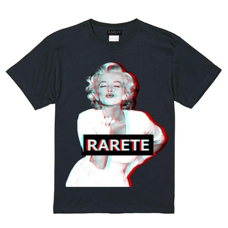 RARETE (ラルテ) マリリンモンロー 3D KISS Tシャツ ブラック
