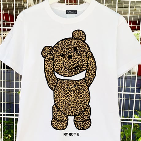 RARETE (ラルテ) 首取れた！ ヒョウ柄 Tシャツ　ホワイト