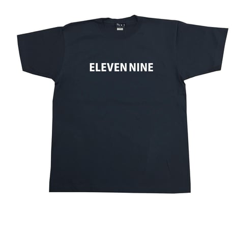 Eleven Nine / Tシャツ/ long Rogo back /ブラック