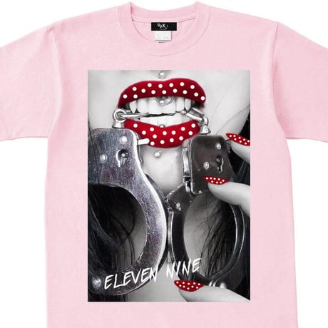 Eleven Nine / Tシャツ/ handcuff Polka dot/ライトピンク