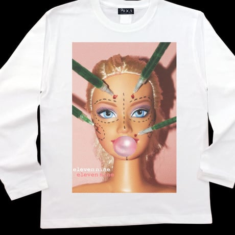 Eleven Nine / 長袖Tシャツ/ beauty doll /ホワイト
