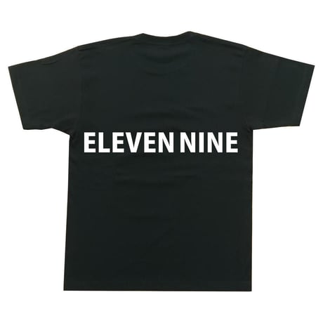 Eleven Nine / Tシャツ/ long Rogo back /ブラック