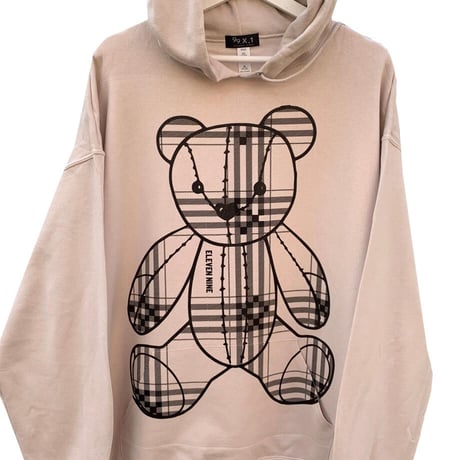 Eleven Nine / パーカー/ Teddy bear /Plaid / ベージュ