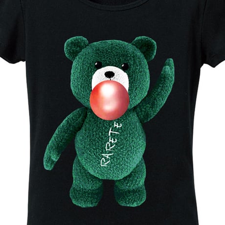 RARETE (ラルテ) テディベア ガム 緑色 Tシャツ Tシャツ ブラック 星柄 star (レディース）