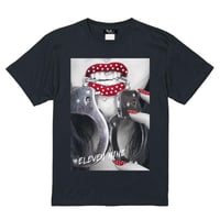 Eleven Nine / Tシャツ/ handcuff Polka dot/ブラック