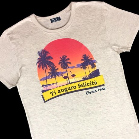 Eleven Nine / Tシャツ/Flamingo /オートミール