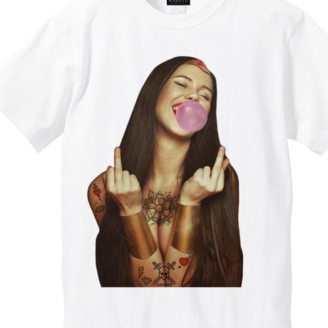 RARETE (ラルテ) hero girl tattoo Tシャツ ホワイト