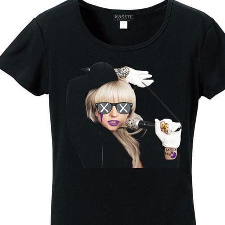 RARETE (ラルテ) GAGA Mic Tatoo Tシャツ ブラック 星柄 star (レディース）