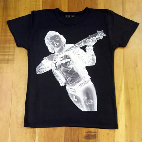 RARETE (ラルテ) マリリンモンロー ハーレイ・クイン 反転 Tシャツ スミクロ 星柄 star