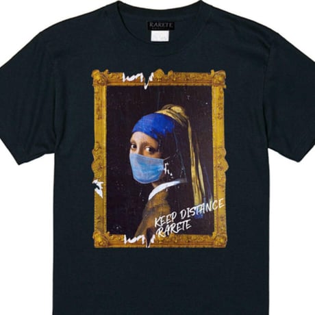 RARETE (ラルテ) フェルメール マスク Tシャツ ブラック
