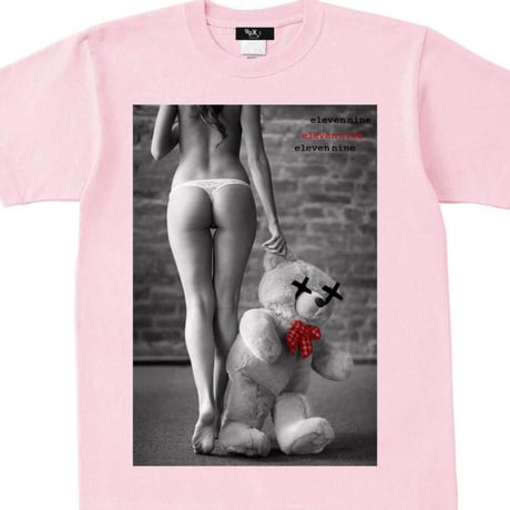 Eleven Nine / Tシャツ/Teddy bear/ライトピンク