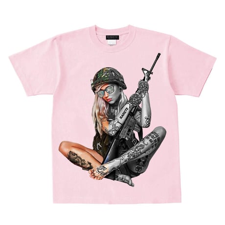 RARETE (ラルテ) Girl 迷彩 ハーフ Tシャツ ホワイト