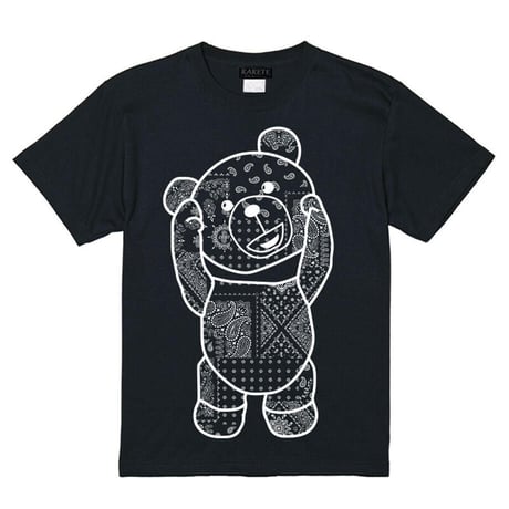RARETE (ラルテ) テディベア バンダナ ブラック Tシャツ