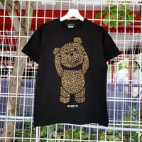 RARETE (ラルテ) 首取れた！ ヒョウ柄 Tシャツ　ブラック