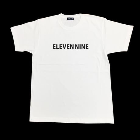 Eleven Nine / Tシャツ/ long Rogo back /ホワイト