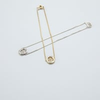 cross chain bracelet / suquare / gold