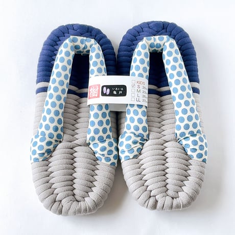 ドット鼻緒のふっくら布ぞうり：S ［KM16-2604-V01］