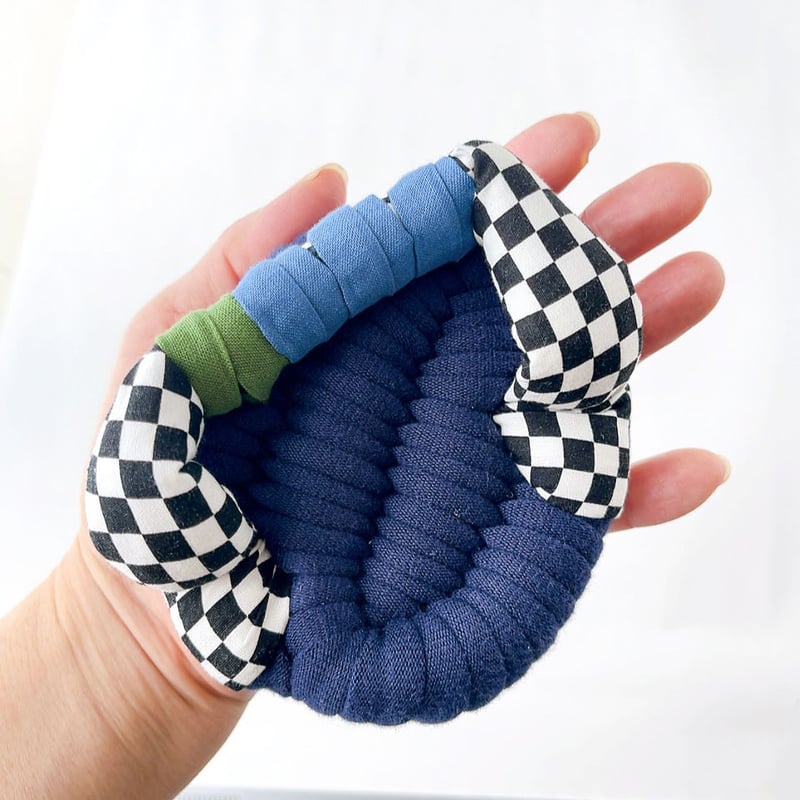 ノントリⓇ布ぞうり：3 ネイビー 市松 | ふっくら布ぞうりshop