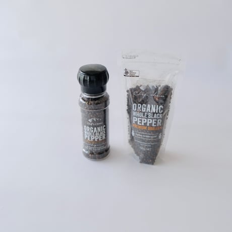 有機ブラックペッパー　ミルつき100g/袋入り120g