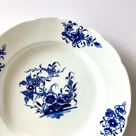 ★BROCANTE ブルーの花柄皿 3種