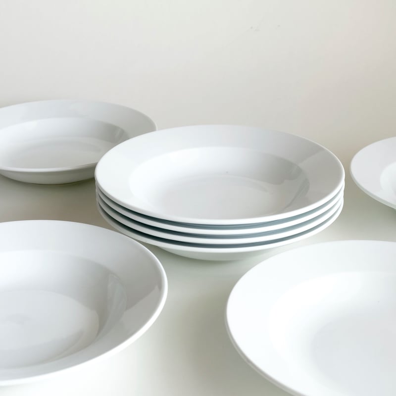 ヌボラホワイトNuvola white スープ皿ディナー皿ペア ヌボラホワイト