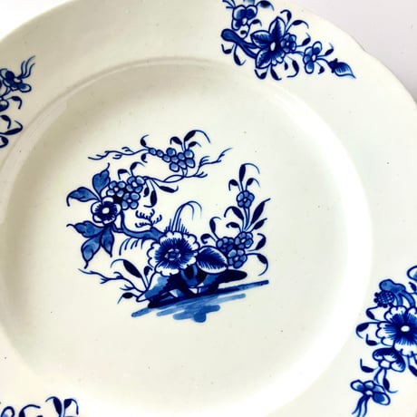 ★BROCANTE ブルーの花柄皿 3種