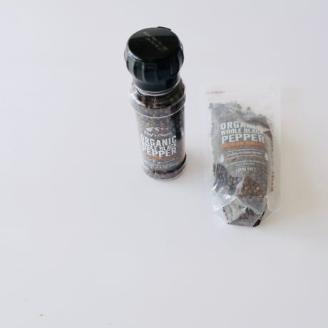 有機ブラックペッパー　ミルつき100g/袋入り120g