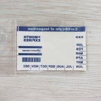 インスペクションステッカー ブラック×ホワイト（車検）（Made in USA）