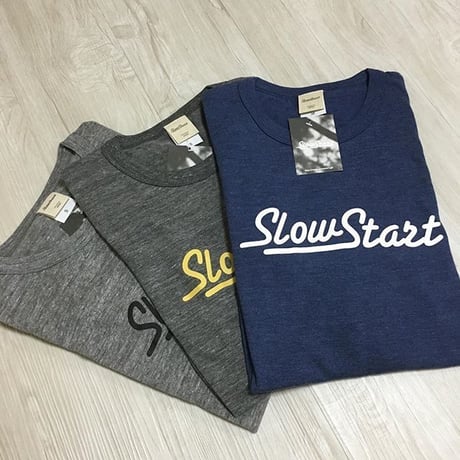 Slow Start ロゴTシャツ（ヴィンテージヘザーネイビー）