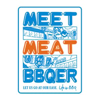 MEET MEAT BBQER ステッカー（1枚）
